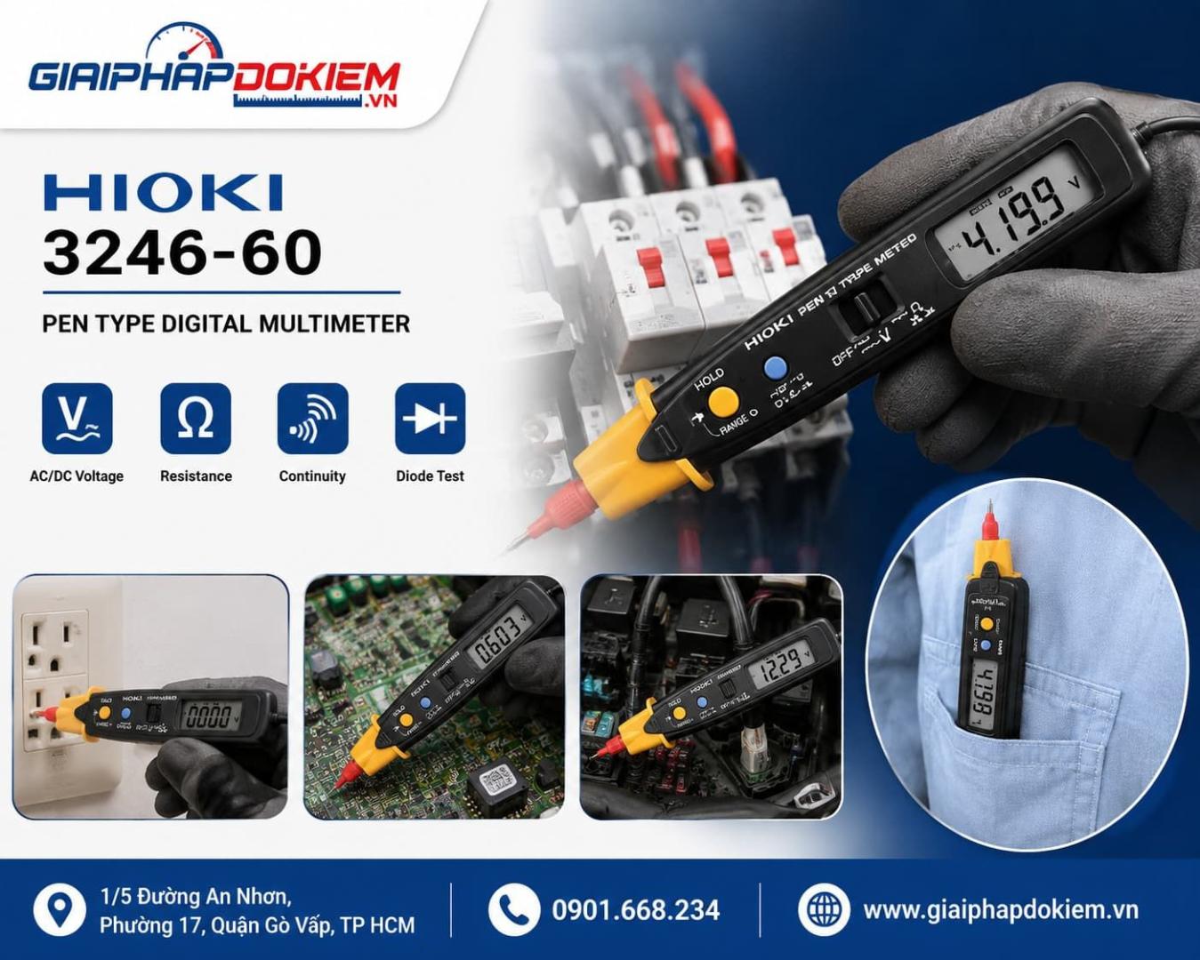 Top 10 Đồng Hồ Vạn Năng Mini Thông Dụng Nhất Kèm Báo Giá 37 Đồng hồ vạn năng mini Hioki 3246-60