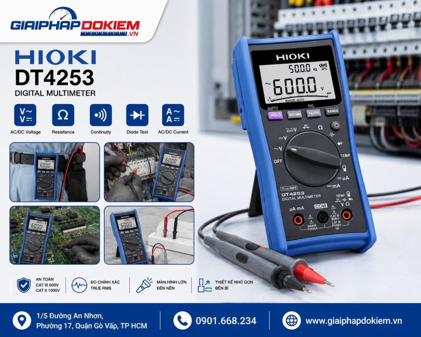 Top 10 Đồng Hồ Vạn Năng Mini Thông Dụng Nhất Kèm Báo Giá 39 Đồng hồ vạn năng mini Hioki DT4253