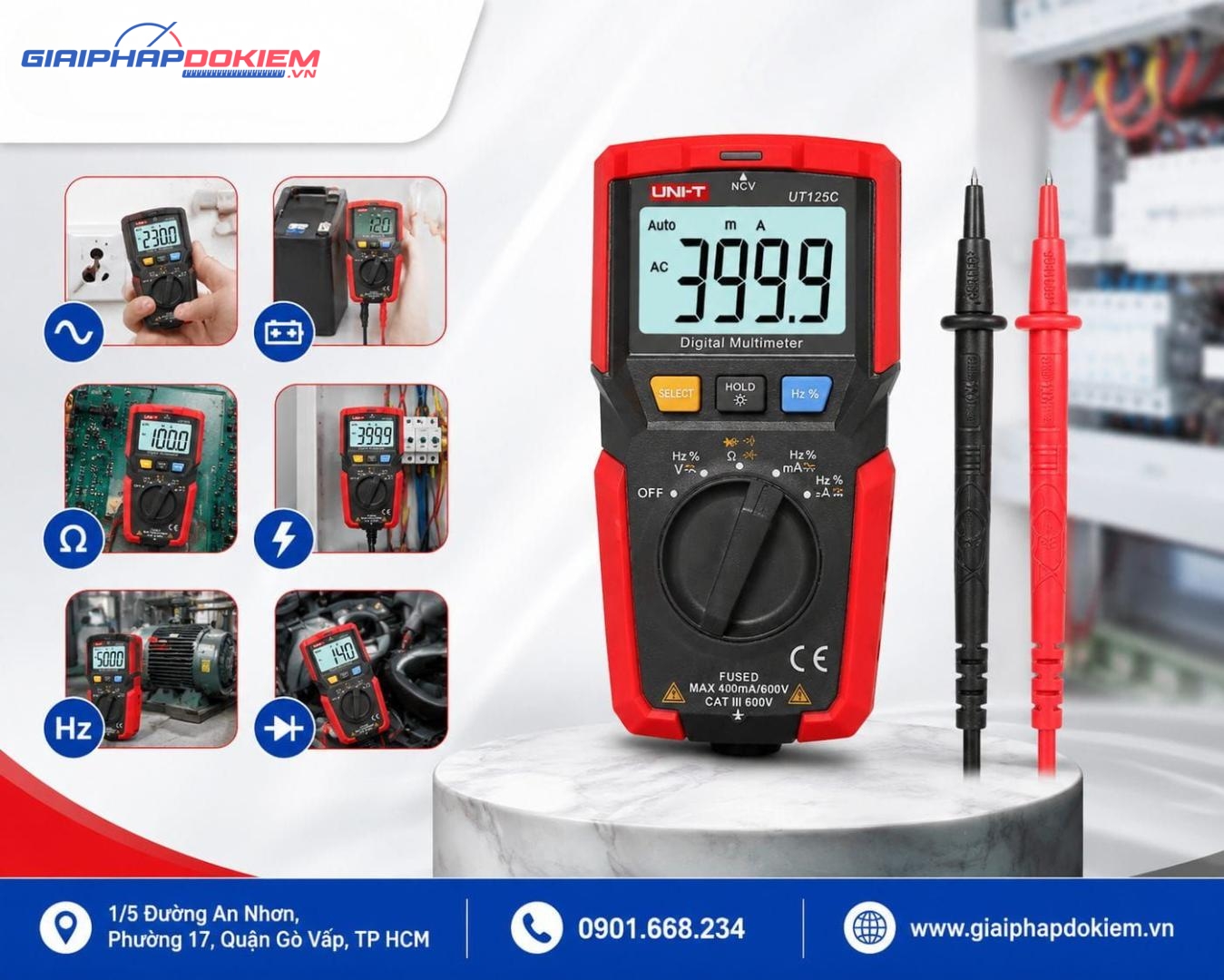 Top 10 Đồng Hồ Vạn Năng Mini Thông Dụng Nhất Kèm Báo Giá 23 Đồng hồ vạn năng mini UNI-T UT125C