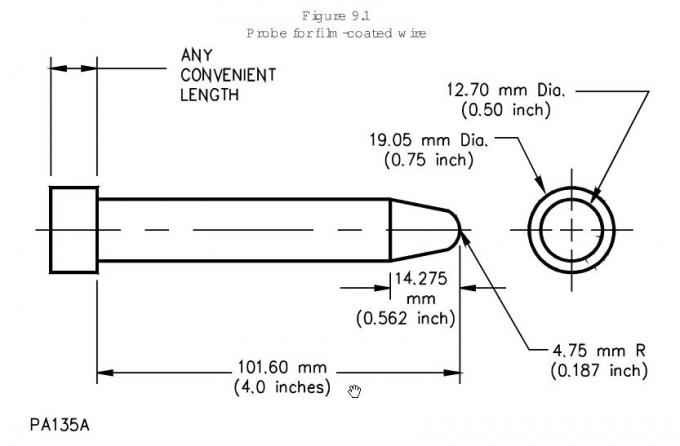 Que thử ngón tay UL PA130 đầu thép không gỉ kiểm tra bộ phận mang điện 7 PA130 Ul Finger Probe Stainless Steel Tip For Uninsulated Live Part 0