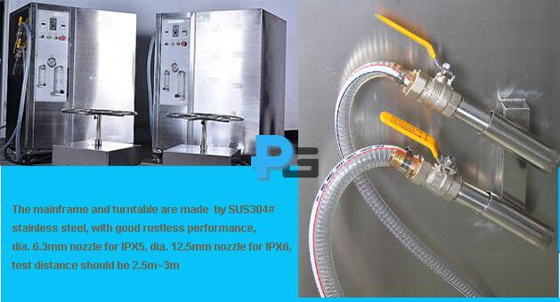 Thiết bị thử nghiệm chống nước IP IPX5 IPX6 với vòi phun tia nước 10 Waterproof IP Testing Equipment IPX5 IPX6 Jetproof Testing With Jet Hose Nozzles 0
