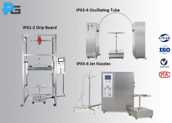 IP Ingress Protection Waterproof Test Equipment For IPX1 IPX2 IPX3 IPX4 IPX5 IPX6 Testing 0