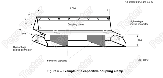 Kẹp ghép điện dung 100~1000pF kiểm tra EMC EFT/B chuẩn IEC61000-4-4 10 100~1000pF Capacitive Coupling Clamp Emc Testing Services For EFT/B Testing IEC61000-4-4 0