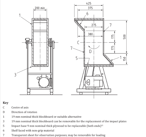 Máy thử nghiệm thùng quay phích cắm ổ cắm BS1363-1 Figure 20 bằng gỗ dán dày 9 BS1363-1 Figure 20 Plug Socket Tester Tumbling Barrel Thick Plywood Material 0