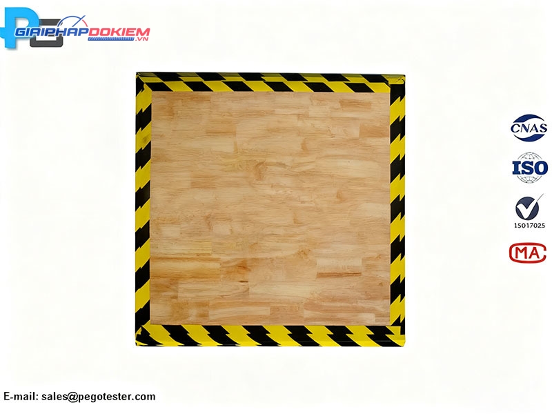 Bề mặt gỗ cứng thử nghiệm rơi va đập 600mm x 600mm chuẩn GB4943.1, UL1993, UL1017 3 Bề mặt gỗ cứng thử nghiệm rơi va đập 600mm x 600mm chuẩn GB4943.1, UL1993, UL1017
