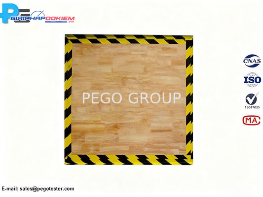 Bề mặt gỗ cứng thử nghiệm rơi va đập 600mm x 600mm chuẩn GB4943.1, UL1993, UL1017 1 Bề mặt gỗ cứng thử nghiệm rơi va đập 600mm x 600mm chuẩn GB4943.1, UL1993, UL1017