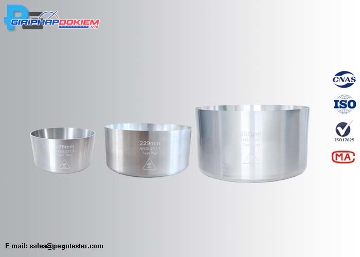 Chảo thử nghiệm đầu đốt nhôm 6063 chuẩn CSA/ANSI Z21.1:24 kích thước φ178mm/φ229mm/φ305mm 3 Chảo thử nghiệm đầu đốt nhôm 6063 chuẩn CSA/ANSI Z21.1:24 kích thước φ178mm/φ229mm/φ305mm