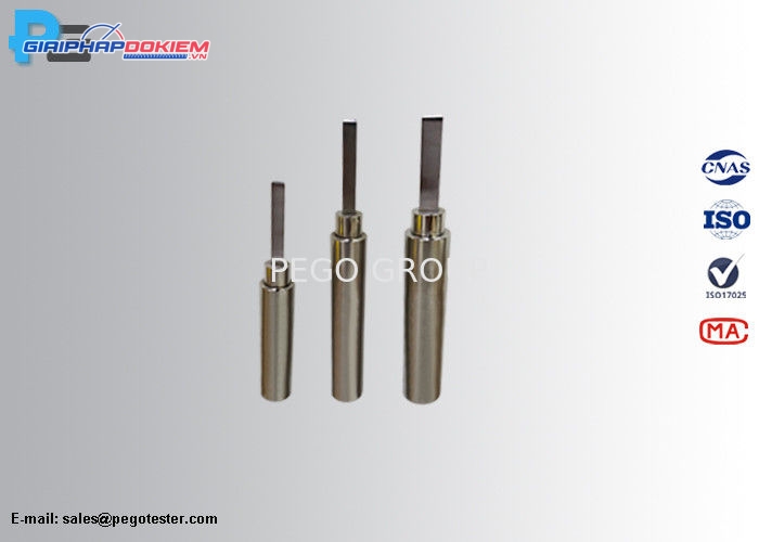 Chốt thử nghiệm lực rút kiểm tra tiếp điểm ổ cắm AS/NZS3112 Figure 3.10 3 Chốt thử nghiệm lực rút kiểm tra tiếp điểm ổ cắm AS/NZS3112 Figure 3.10
