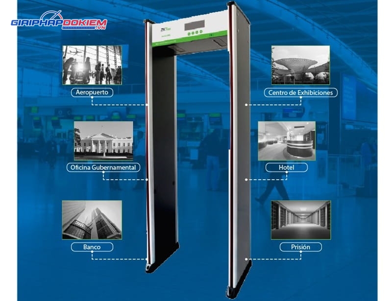 Cổng dò kim loại 18 vùng ZK-D2180 11 Cổng dò an ninh ZK-D2180 được ứng dụng tại nhiều nơi khác nhau