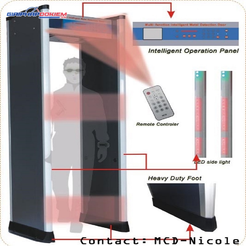 Cửa dò kim loại MCD800 (WTMD-MCD800) 2 Cửa dò kim loại MCD800 (WTMD-MCD800)