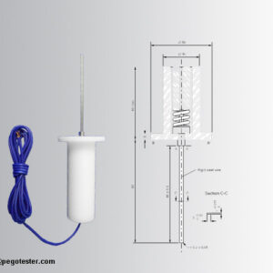 Đầu dò thử nghiệm IEC60884-1 20N dây 3mm bằng kim loại và nylon 9 Đầu dò thử nghiệm IEC60884-1 20N dây 3mm bằng kim loại và nylon