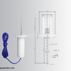 Đầu dò thử nghiệm IEC60884-1 20N dây 3mm bằng kim loại và nylon 7 Đầu dò thử nghiệm IEC60884-1 20N dây 3mm bằng kim loại và nylon