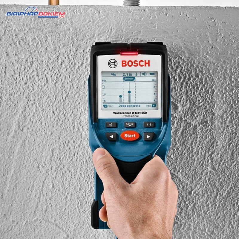 Máy dò ống nhựa, gỗ, kim loại, dây điện Bosch D-tech150 4 Máy dò ống nhựa, gỗ, kim loại, dây điện Bosch D-tech150