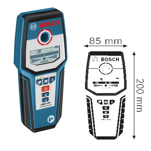 Máy dò kim loại và dây điện trong tường Bosch GMS120 4 Máy dò kim loại và dây điện trong tường Bosch GMS120