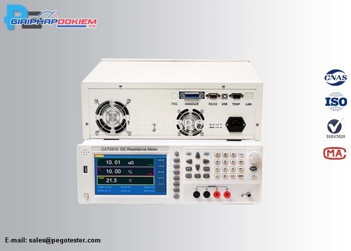 Máy đo điện trở DC dải đo 0.01uΩ-10MΩ dòng thử tối đa 10A màn hình LCD 2 Máy đo điện trở DC dải đo 0.01uΩ-10MΩ dòng thử tối đa 10A màn hình LCD