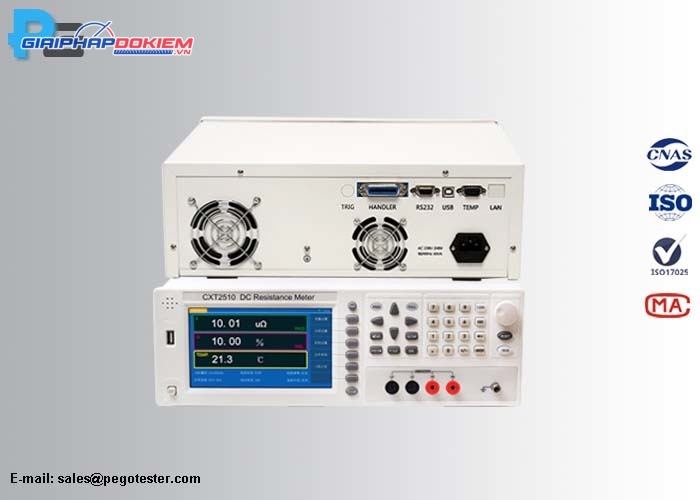 Máy đo điện trở DC dải đo 0.01uΩ-10MΩ dòng thử tối đa 10A màn hình LCD 3 Máy đo điện trở DC dải đo 0.01uΩ-10MΩ dòng thử tối đa 10A màn hình LCD