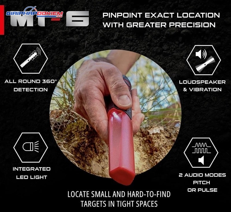 Máy dò vàng XP ORX kèm Pinpointer MI-6 26 MI-6 phát hiện chính xác nơi có kim loại