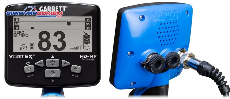 Máy dò kim loại Garrett Vortex VX9 đa tần số 11 Màn hình rộng, nhìn trực quan