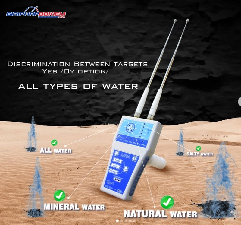 Máy dò tìm nước ngầm MWF AQUA 7 Máy dò kiểm tra và phát hiện trên nhiều cùng địa hình khác nhau