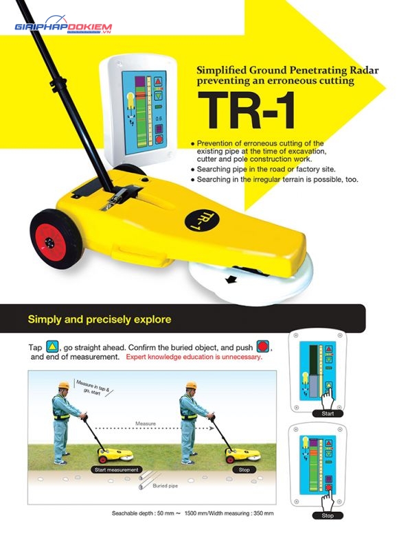 Máy radar thăm dò mặt đất TAKACHIHO SANGYO TR1 9 Máy radar thăm dò mặt đất TAKACHIHO SANGYO TR1 ứng dụng khảo sát địa chất