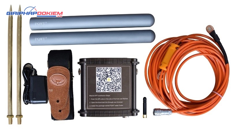 Máy dò mạch nước ngầm PQWT-M100 độ sâu 100 mét 7 Bộ sản phẩm máy dò nước ngầm PQWT-M100 đầy đủ phụ kiện