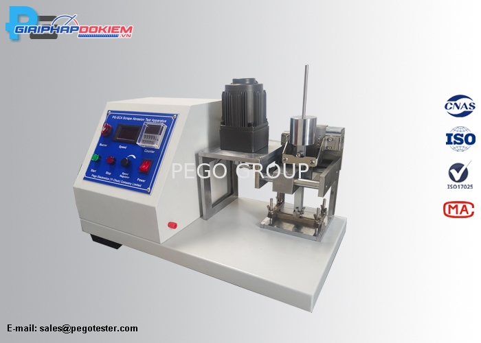 Máy thử nghiệm độ mài mòn cào xước kim 0.45mm chuẩn ISO6722-1 và ISO19642-2 55 chu kỳ/phút 3 Máy thử nghiệm độ mài mòn cào xước kim 0.45mm chuẩn ISO6722-1 và ISO19642-2 55 chu kỳ/phút