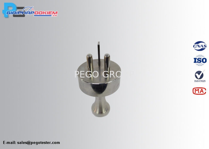 Phích cắm thử nghiệm chân dẹt và tròn cho ổ cắm 3 chân AS/NZS 3112 Figure G1 3 Phích cắm thử nghiệm chân dẹt và tròn cho ổ cắm 3 chân AS/NZS 3112 Figure G1