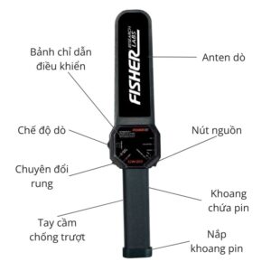 Máy dò kim loại an ninh cầm tay Fisher CW-20 xuất xứ Mỹ