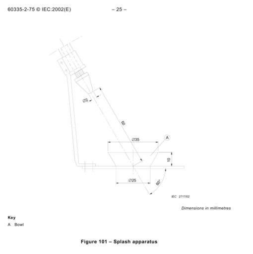 Thiết bị thử nghiệm bắn tóe nước Figure 101 IEC60335-2-75 0.4Mpa cho lò nướng 7 Figure 101 Splash Test Apparatus IEC60335-2-75 0.4Mpa For Cookware Oven 0