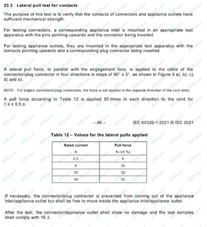 Thiết bị thử nghiệm lực kéo ngang bộ nối thiết bị theo tiêu chuẩn IEC60320-1 8 Lateral Pull Test Apparatus for Testing Appliance Couplers as per IEC60320-1 0