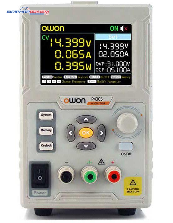 Bộ nguồn một chiều DC OWON P4305 (0 - 30V / 0 - 5A, 1 kênh) 1 Bộ nguồn một chiều DC OWON P4305 (0 – 30V / 0 – 5A, 1 kênh)