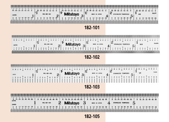 Thước Lá Thép 300mm, Metric Mitutoyo 182-231 7 Bộ thước lá thép Mitutoyo