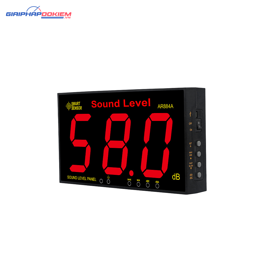 Máy đo độ ồn gắn tường SMARTSENSOR AR884A (30~130 dBA, 35~130 dBC) 1 Máy đo độ ồn gắn tường SMARTSENSOR AR884A (30~130 dBA, 35~130 dBC)