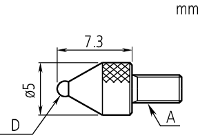 Đầu đo đồng hồ so Ball Point D=1,8mm, Steel, Metric Mitutoyo 101122 7 Hình ảnh bổ sung đầu đo