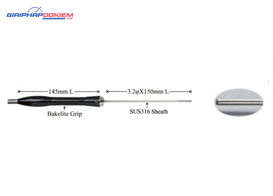 Đầu dò nhiệt độ RTD EZDO SH005 kiểu K (Class 0.75) 1 Đầu dò nhiệt độ RTD EZDO SH005 kiểu K (Class 0.75)