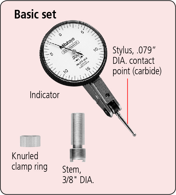 Đồng Hồ So Chân Gập, Dial Test Indicator, Horizontal Type 0,008", 0,0005", 4/9,52mm Stem, Bracket Mitutoyo 513-407-10T 15 dong ho so chan gap 513 402 10e bs1