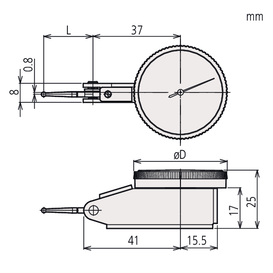 Đồng Hồ So Chân Gập, Dial Test Indicator, Horizontal Type 0,008", 0,0005", 4/9,52mm Stem, Bracket Mitutoyo 513-407-10T 13 dong ho so chan gap 513 412 bs1