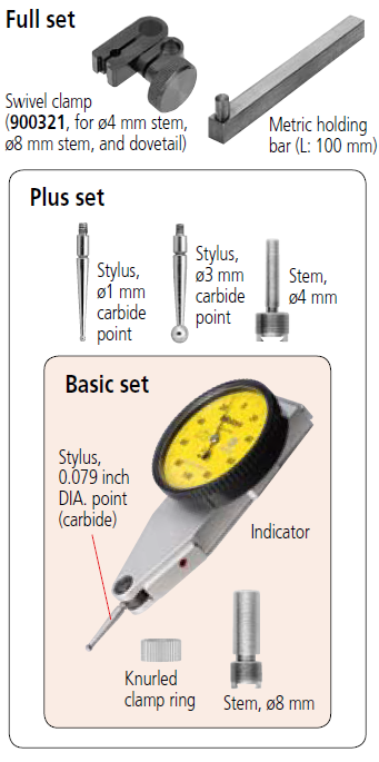 Đồng Hồ So Chân Gập, Dial Test Indicator, Horiz. 20° Face 0,016", 0,0001", 4/9,52mm Stem, Black Dial Mitutoyo 513-443-16A 18 dong ho so chan gap 513 445 10 bs4