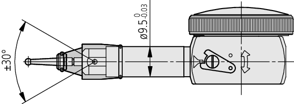 Đồng Hồ So Chân Gập, Dial Test Indicator, Horiz. Pocket Type 0,8mm, 0,01mm, with Bracket Mitutoyo 513-527T 10 Đồng Hồ So Chân Gập - Hình ảnh 2