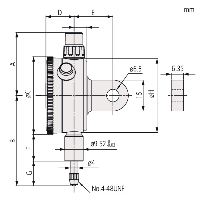 Đồng Hồ So Cơ Khí, Dial Indicator, Flat Back, AGD/ANSI 0,125",0,001" Mitutoyo 1781SB 10 dong ho so co khi 1411s bs1