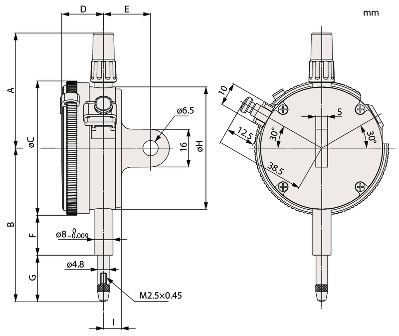 Đồng Hồ So Cơ Khí Flat Back 10mm, 0,01mm Mitutoyo 2047SB-11 7 Hình ảnh thực tế sản phẩm