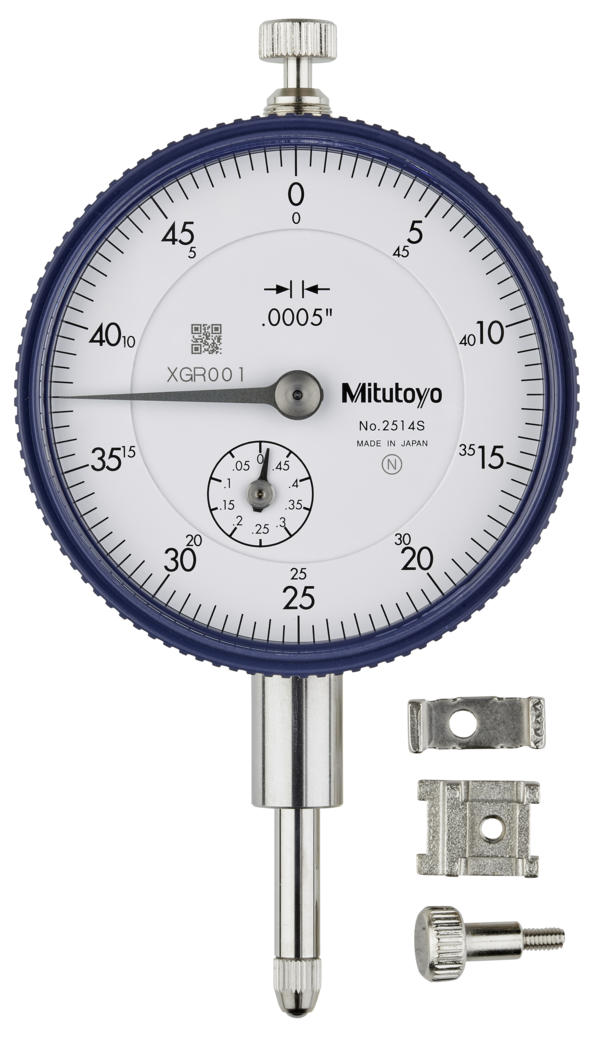 Đồng Hồ So Cơ Khí, Lug Back, AGD/ANSI 0,5", 0,0005" Mitutoyo 2514A 12 Đồng hồ so cơ khí 2514SB từ Mitutoyo