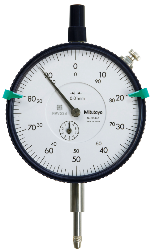 Đồng Hồ So Cơ Khí Mặt Lớn, Dial Indicator, Flat Back 10mm, 0,01mm Mitutoyo 3046SB 9 dong ho so co khi mat lon 3046s