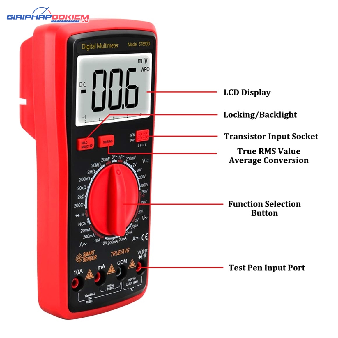 Đồng hồ vạn năng kỹ thuật số cầm tay SMARTSENSOR ST890D 1 Đồng hồ vạn năng kỹ thuật số cầm tay SMARTSENSOR ST890D