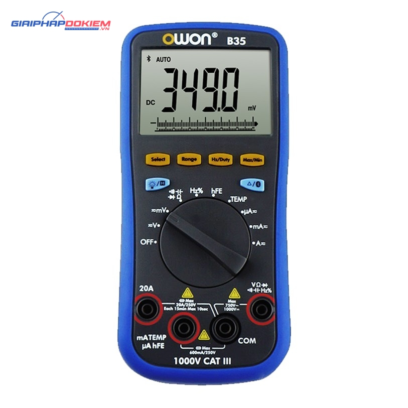 Đồng hồ vạn năng OWON B35+ (1000V, 20A, Bluetooth) 1 Đồng hồ vạn năng OWON B35+ (1000V, 20A, Bluetooth)