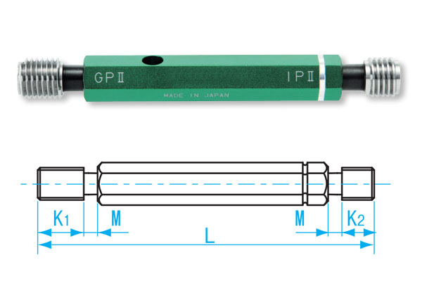 Dưỡng đo ren trong M10x1.0-GPIP II, Niigata Seiki GPIP2-1010 6 Dưỡng đo ren trong M10x1.0-GPIP II