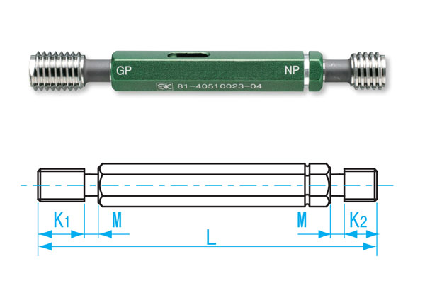 Dưỡng đo ren trong M2x0.4-GPNP-6H, Niigata Seiki GPNP-0204I 6 duong ren trong gpnp fn