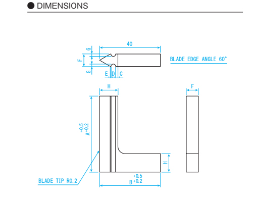 Eke vuông chuẩn dài 100x70mm kiểu vát cạnh Niigata Seiki AAI-100K 7 Eke vuông chuẩn chi tiết