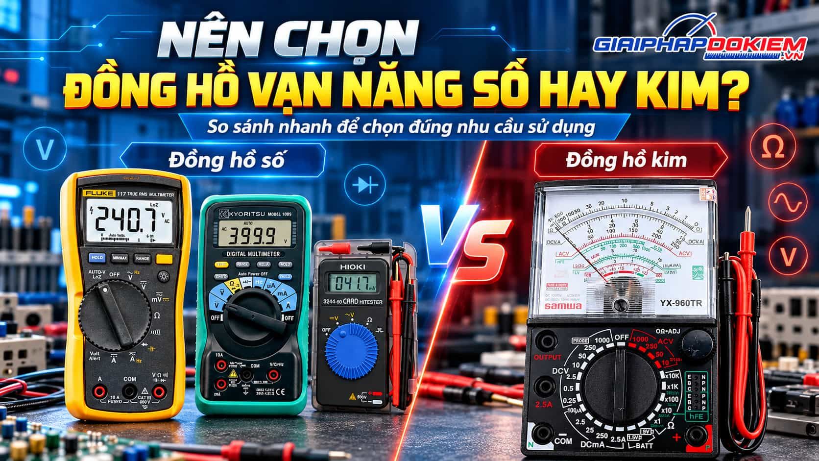 Hướng Dẫn Chọn Mua Đồng Hồ Vạn Năng Phù Hợp, Chính Xác 16 Hướng dẫn chọn mua đồng hồ vạn năng kim hay số