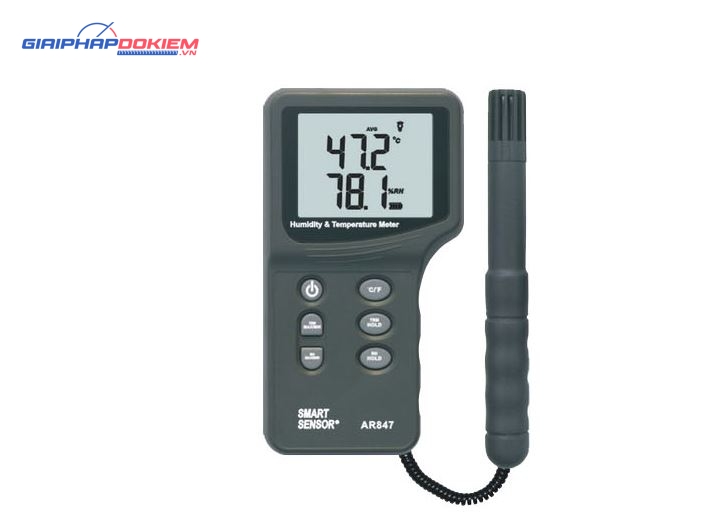Máy đo nhiệt độ độ ẩm không khí SmartSensor AR847 hỗ trợ đo kiểu K 1 Máy đo nhiệt độ độ ẩm không khí SmartSensor AR847 hỗ trợ đo kiểu K